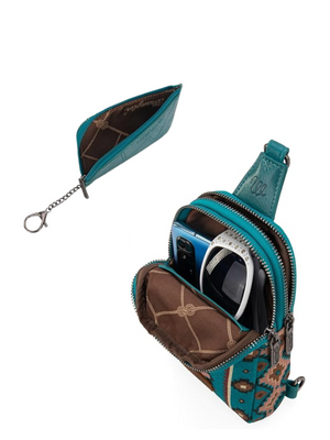 Dark Turquoise Sling and Card Holder Set