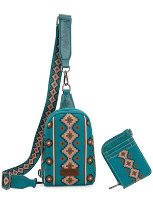 Dark Turquoise Sling and Card Holder Set