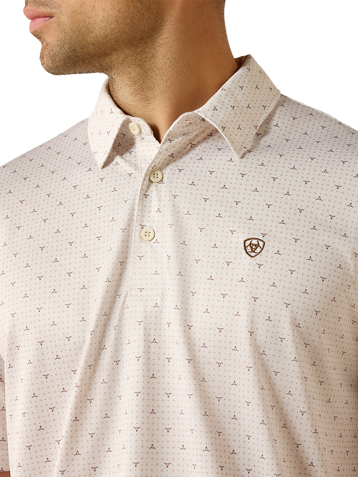 Polo Western All Over Moonbeam - Homme