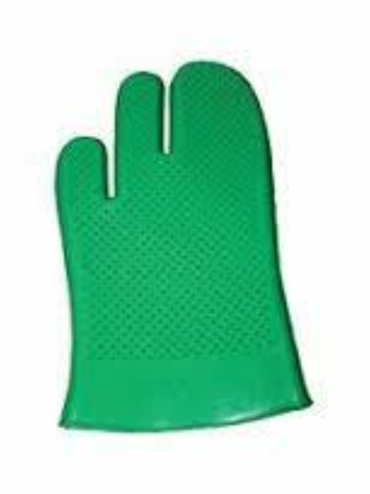 Grooming mitt with finger loops
