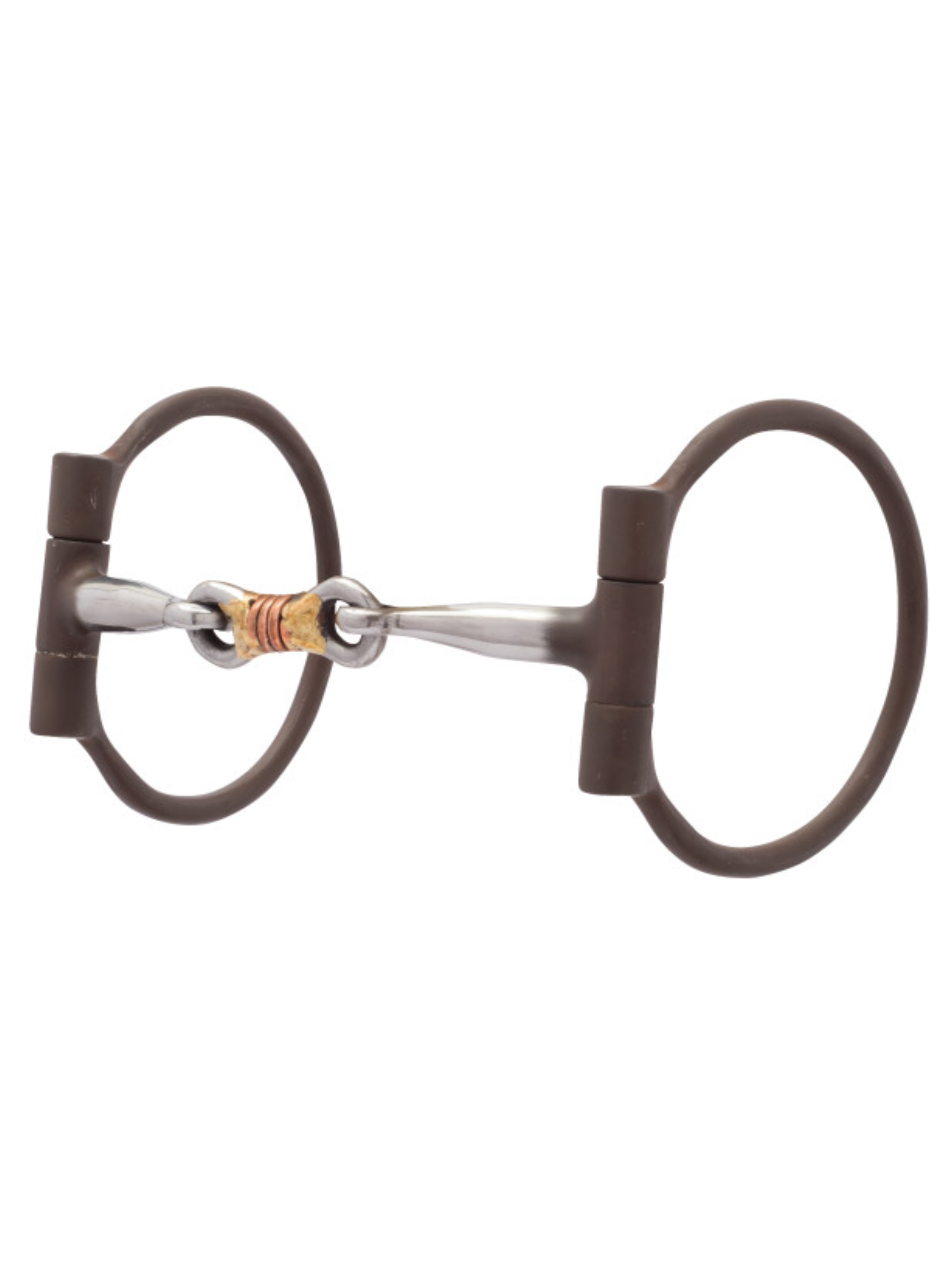 Mors De Cheval Western Anneau D Bleu - Fer Doux Et Rouleau Cuivre - Anneau Lâche - Euro Horse Bit