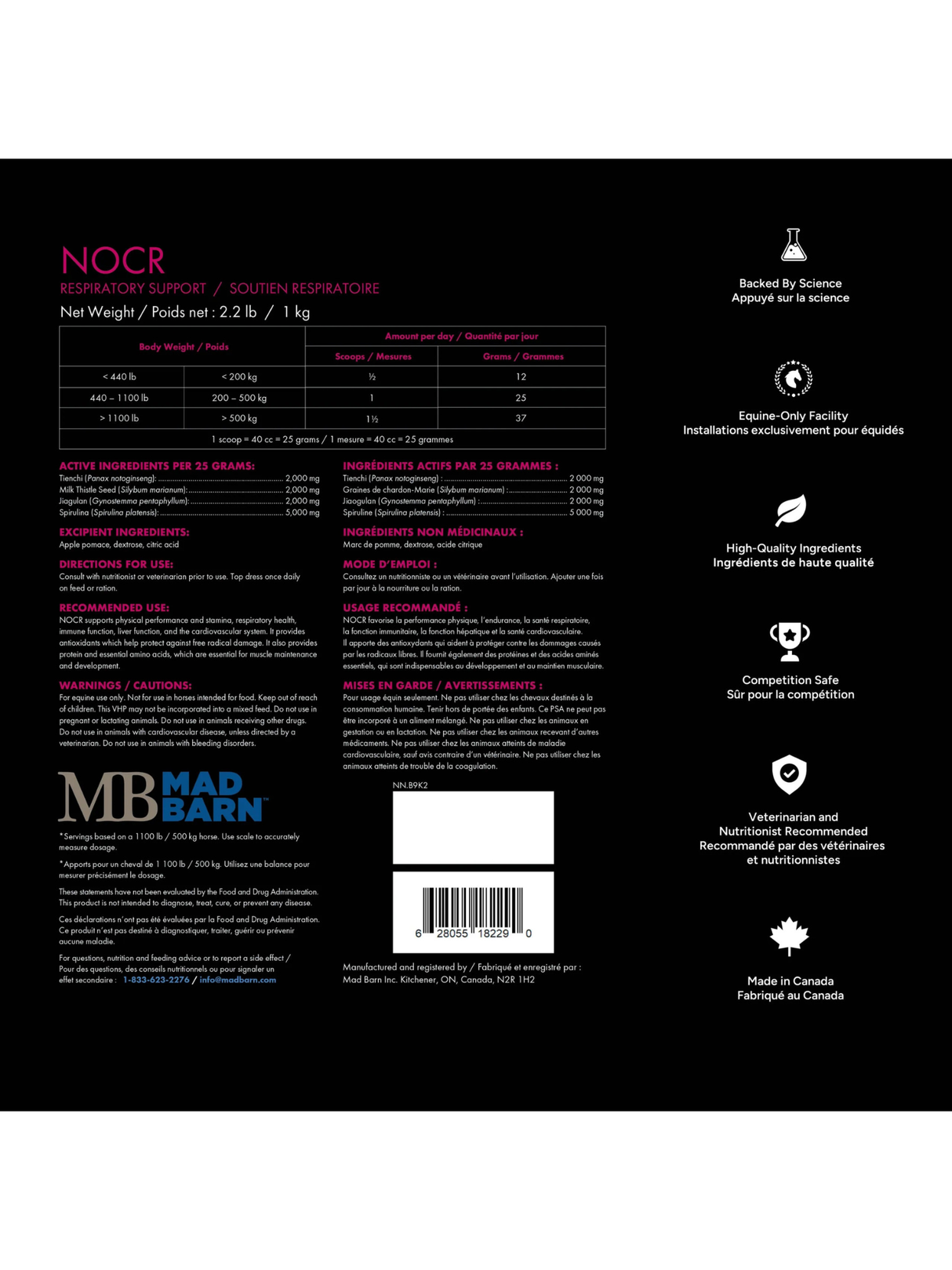 Supplément respiratoire NOCR