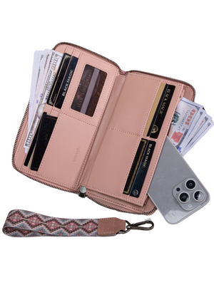 Porte-Monnaie Aztec Rose foncé