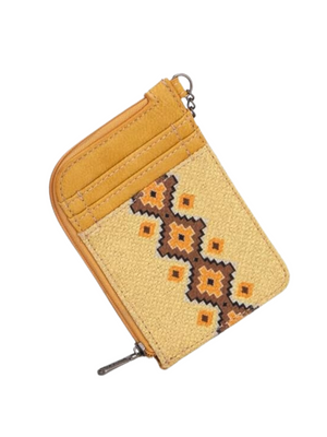 Pastel Yellow Aztec Card Holder