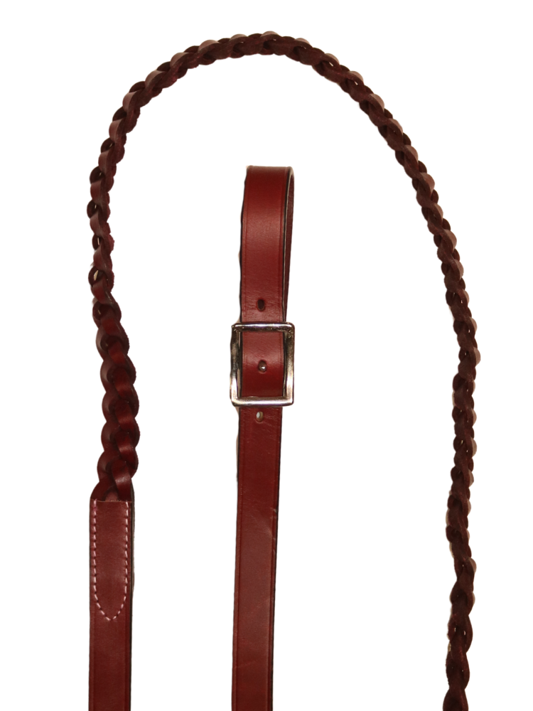 Rêne de Roping tressée en cuir