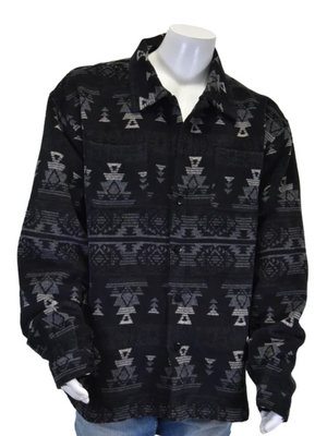 Veste Noir à Motif Aztèque - Homme