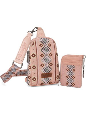 Pink Sling and Card Holder Set