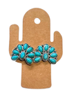 Western Turquoise Flower Earrings