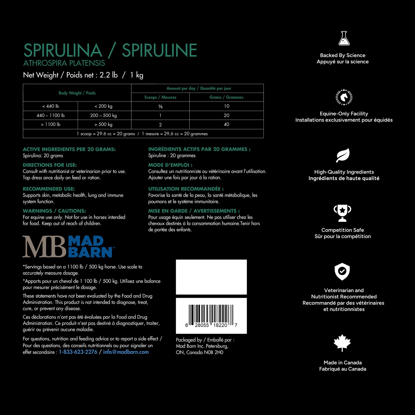 Supplément de Spiruline